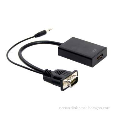 VGA to HDMI adapter, supports VGA and audio format, supports HDCP 1.2 version, supports 1080P